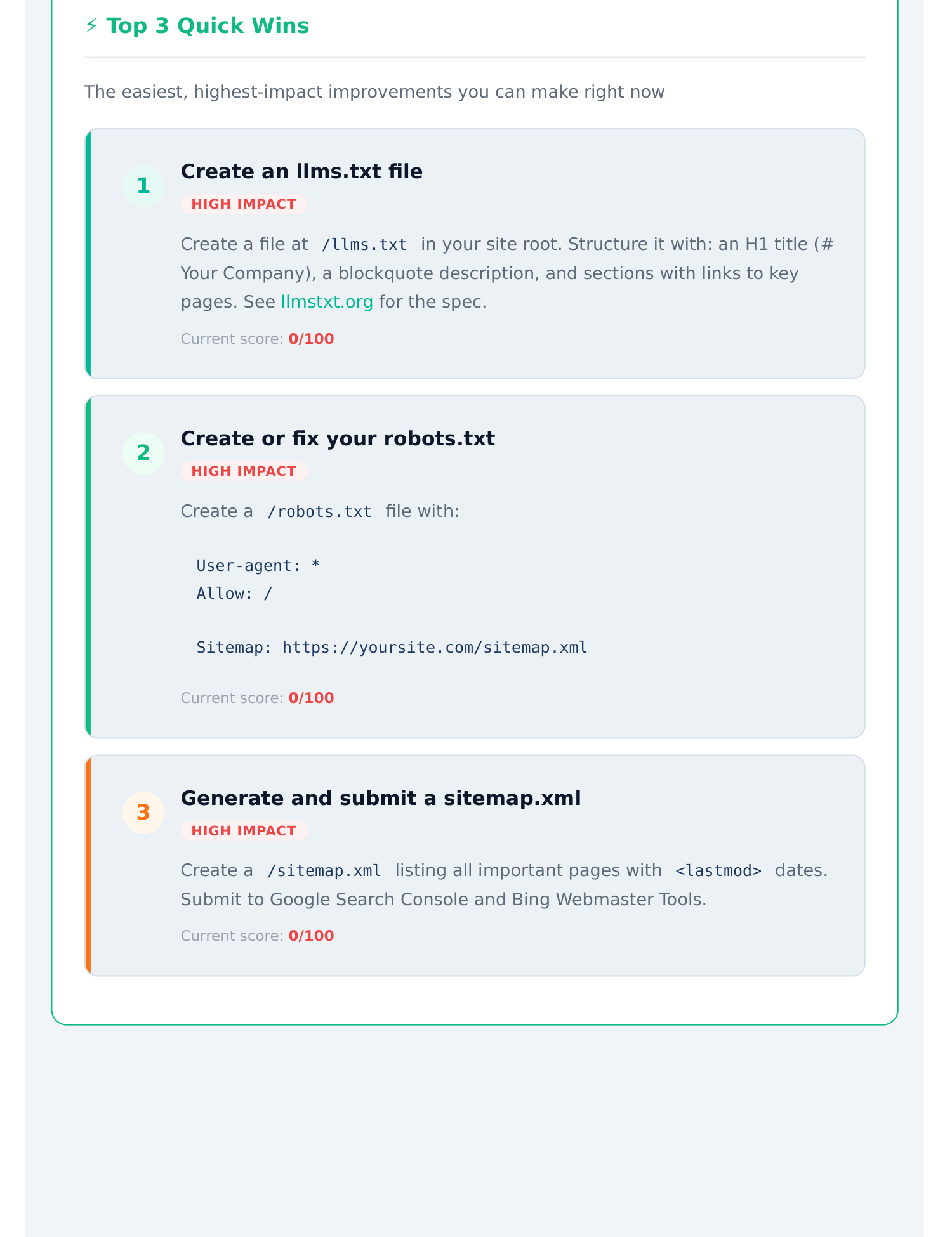 Top Quick Wins with code examples